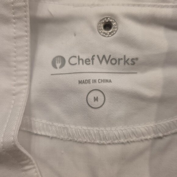 Chef Works Rochester Chef Coat White Vented Sides Pockets Mens Medium NEW NWT - Picture 11 of 14